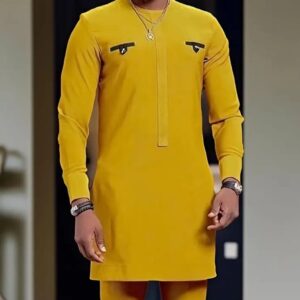 Ensemble Dashiki Ankara Africain pour Hommes, Tenue Deux Pièces.